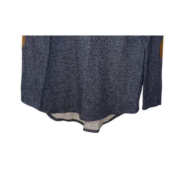 My Story Sweater Women X Small Blue Faux Suede Western Outdoor Preppy School - Picture 3 of 5